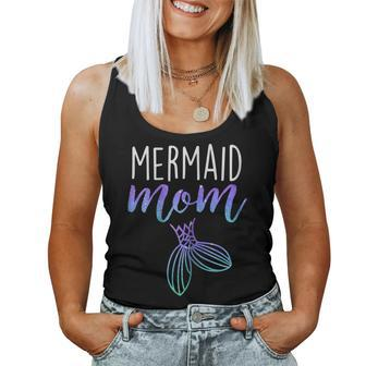 Womens Mermaid Mom Mermaid Birthday Party Shirt V3 Women Tank Top | Mazezy