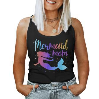 Mermaid Mom Matching Birthday Party Women Tank Top | Mazezy