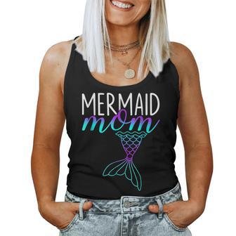 Mermaid Mom T Shirt Mermom Birthday Party Women Tank Top | Mazezy