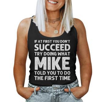 Mike Gift Name Personalized Birthday Funny Christmas Joke Women Tank Top Basic Casual Daily Weekend Graphic - Seseable
