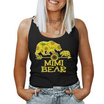 Mimi Bear Sunflower Funny Mother Father Gifts Women Tank Top Basic Casual Daily Weekend Graphic - Seseable