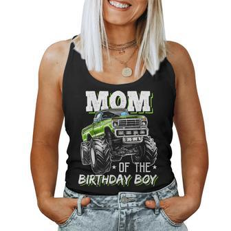 Mom Of The Birthday Boy Monster Truck Birthday Novelty Women Tank Top | Mazezy