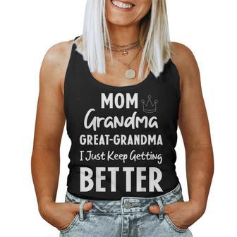 Mom Grandma Great Grandma Novelty Grandmother Women Tank Top | Mazezy