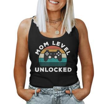 Mom Level Unlocked Game Lover Gamer New Baby Mother Mamma Women Tank Top Basic Casual Daily Weekend Graphic - Seseable