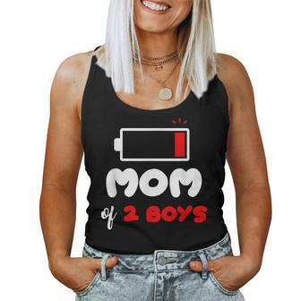 Mom Of 2 Boys Funny 2 Sons Mommy Of Two Boys Mothers Day Women Tank Top Basic Casual Daily Weekend Graphic - Thegiftio UK