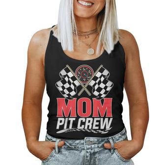Mom Pit Crew Race Car Birthday Party Racing Family Women Tank Top | Mazezy