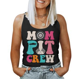 Mom Pit Crew Race Car Birthday Party Racing Women Tank Top | Mazezy