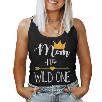 Mom Of The Wild One Baby First Birthday Shirt Women Tank Top | Mazezy
