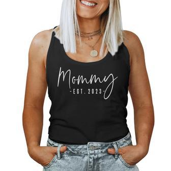 Mommy Est 2023 Mommy To Be Gifts New Mom Pregnancy Women Tank Top Basic Casual Daily Weekend Graphic - Thegiftio UK