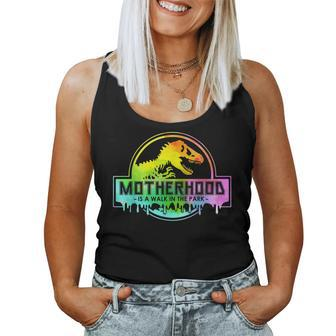 Motherhood Is A Walk In The Park Watercolor Mothers Day Women Tank Top Basic Casual Daily Weekend Graphic - Thegiftio UK