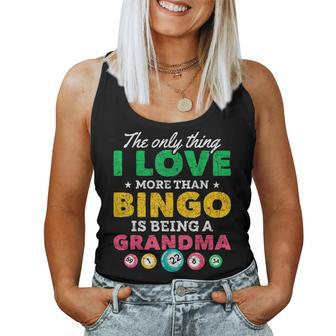 Mothers Day Bingo Lover Grandma Gambling Lottery Hobby Bingo Women Tank Top Basic Casual Daily Weekend Graphic - Seseable