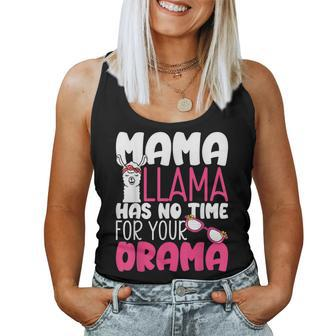 Mothers Day Quotes Mama Llama Has No Time For Your Drama 22 Women Tank Top Basic Casual Daily Weekend Graphic - Thegiftio UK