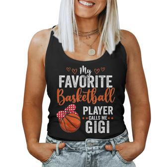 My Favorite Basketball Player Calls Me Gigi Mothers Day Women Tank Top Basic Casual Daily Weekend Graphic - Thegiftio UK