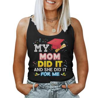 My Mom Did It And She For Me Proud 2021 Graduate Graduation Women Tank Top Basic Casual Daily Weekend Graphic - Thegiftio UK