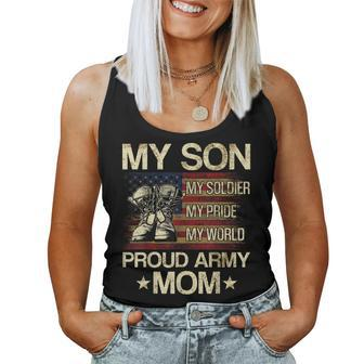 My Son My Soldier My Pride My Hero Proud Mom Women Tank Top Basic Casual Daily Weekend Graphic - Seseable