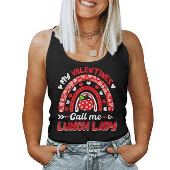 My Valentines Call Me Lunch Lady Rainbow Valentine Women Women Tank Top Basic Casual Daily Weekend Graphic - Seseable