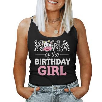 Nana Of The Birthday Girl Farming Cow Family Funny Gifts Women Tank Top Basic Casual Daily Weekend Graphic - Seseable