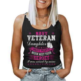 Navy Veteran Daughter Raised By Her Hero T Women Tank Top | Mazezy