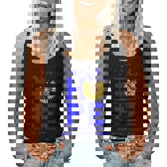 Neutropenia Blue Hope Vintage Sunflower Awareness Women Tank Top Basic Casual Daily Weekend Graphic - Seseable