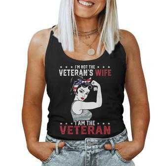 Im Not The Veterans Wife I Am The Veteran American Flag Women Tank Top | Mazezy