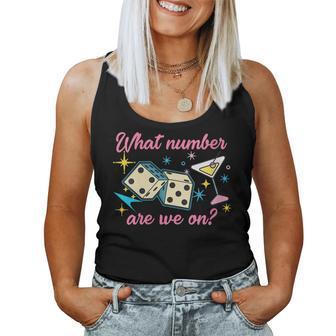 Womens What Number Are We On Bunco Player Dice Game Bunco Lover Women Tank Top | Mazezy