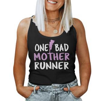 One Bad Mother Runner - Mothers Day Marathon 5K Women Tank Top Basic Casual Daily Weekend Graphic - Thegiftio UK