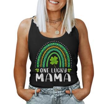 One Lucky Mama Rainbow Saint Patricks Day Lucky Mom Mother Women Tank Top Basic Casual Daily Weekend Graphic - Thegiftio UK