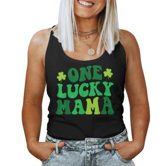 One Lucky Mama Retro Vintage St Patricks Day Clothes Women Tank Top | Mazezy