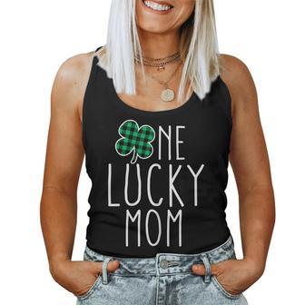 Womens One Lucky Mom St Paddys Day Shamrock Mama Shirt Women Tank Top | Mazezy