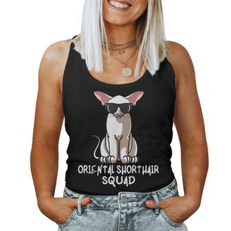 Oriental Shorthair Squad Cat Mom Squad Women Tank Top | Mazezy