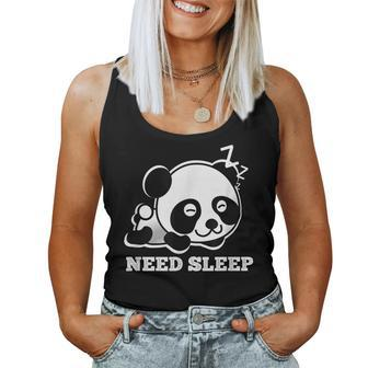 Panda Sleep Nigh Pajamas Pyjamas Nightdress Loungwear Women Tank Top Basic Casual Daily Weekend Graphic - Seseable