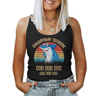 Pawpaw Shark Fathers Day Gift From Wife Son Daughter Women Tank Top Basic Casual Daily Weekend Graphic - Seseable