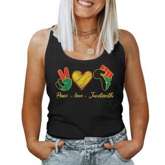 Peace Love Black History Month Afro African Pride Women Men Women Tank Top Basic Casual Daily Weekend Graphic - Seseable