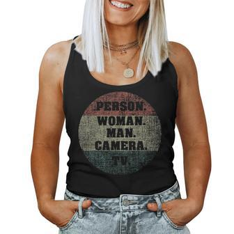Person Women Man Camera Tv Women Tank Top Basic Casual Daily Weekend Graphic - Seseable