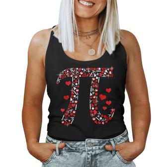 Pi Math Valentine Math Teacher Valentines Day Women Tank Top Basic Casual Daily Weekend Graphic - Seseable