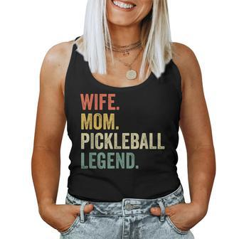 Pickleball Funny Wife Mom Legend Vintage Mothers Day Women Tank Top Basic Casual Daily Weekend Graphic - Seseable