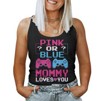 Pink Or Blue Gender Reveal Video Game Dad Gamer Mommy Baby Women Tank Top | Mazezy