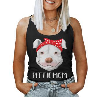Pitbull Dog Lovers Pittie Mom Mothers Day Pit Bull Women Tank Top Basic Casual Daily Weekend Graphic - Thegiftio UK