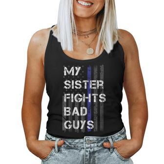 Police Officer Sister American Thin Blue Line Women Tank Top | Mazezy