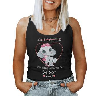 Im Being Promoted To Big Sister 2023 Announcing Pregnancy Women Tank Top | Mazezy