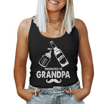 Promoted To Grandpa Beer Milk Bottle Cute Women Tank Top | Mazezy