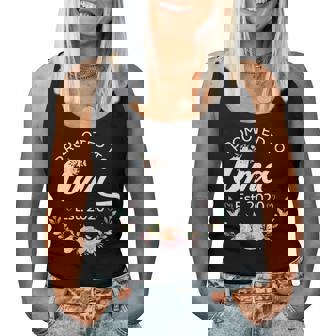 Promoted To Oma Est 2020 First Time Grandma Floral Women Tank Top Basic Casual Daily Weekend Graphic - Seseable