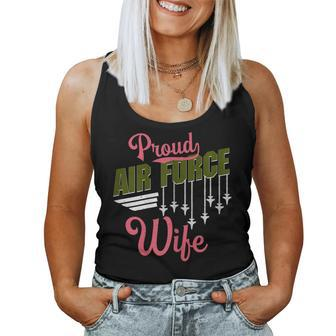 Proud Air Force Wife Wifey Pride Military Family Women Tank Top | Mazezy