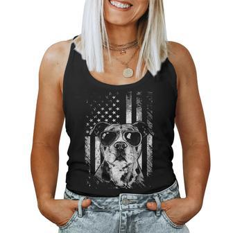 Proud American Pit Bull Dog Funny Pitbull Dad Mom Gifts Women Tank Top Basic Casual Daily Weekend Graphic - Seseable