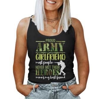 Proud Army Girlfriend To Hero Best Friend Memorial Day Women Tank Top | Mazezy