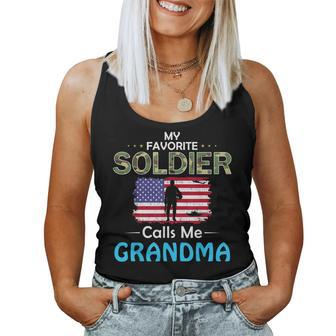 Proud Army Grandma my Favorite Soldier Calls Me Grandma Women Tank Top | Mazezy