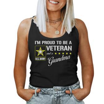 Im Proud To Be An Army Veteran And A Grandma Pride Women Tank Top | Mazezy