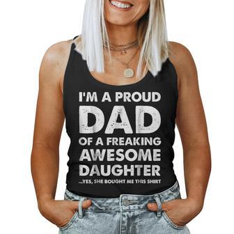 Proud Dad - Fathers Day From A Daughter To Dad Women Tank Top | Mazezy