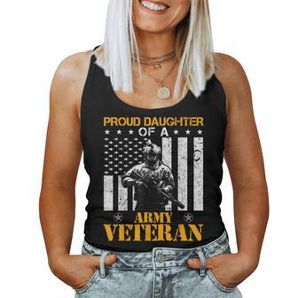 Proud Daughter Of A Army Veteran Us Navy Veteran Women Tank Top | Mazezy