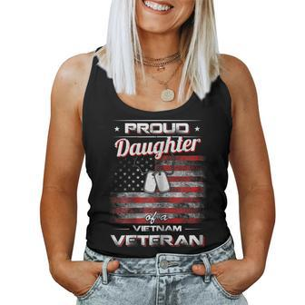 Proud Daughter Of A Dad Veteran Women Tank Top | Mazezy